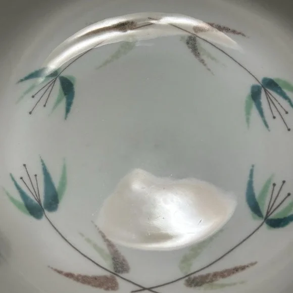 Vintage Franciscan Radiance Berry Bowls Set Of 4 USA Mid Century Green Rim - Picture 5 of 12